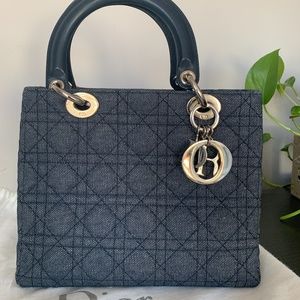 Denim Lady Dior Handbag - Medium